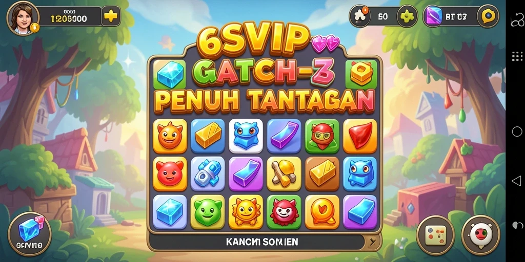 Tampilan gameplay seru dalam 6SVIP dengan elemen Match-3 yang menantang.