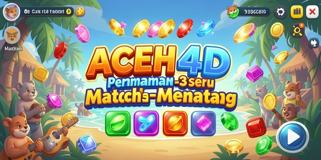 Screenshot ACEH4D menampilkan aksi gameplay Match-3 yang menarik.