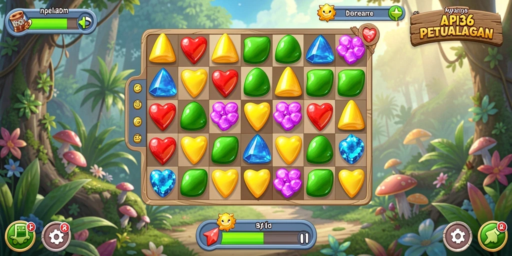 Tampilan gameplay seru dalam API36 dengan berbagai tantangan Match-3.