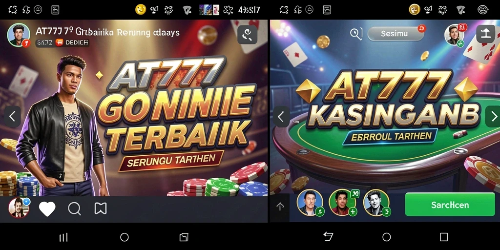 Tampilan menarik dari gameplay Kasino di AT777.