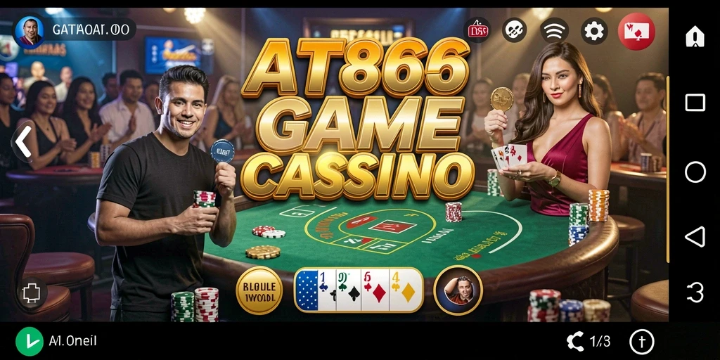 Tampilan gameplay Live Casino AT866 dengan dealer profesional.