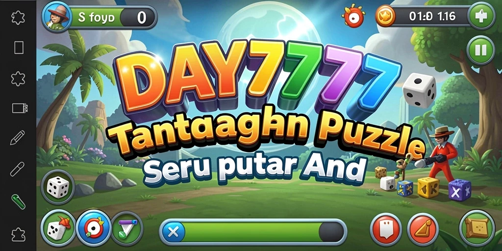 Tampilan screenshot utama DAY777 menampilkan gameplay Puzzle yang menyenangkan.
