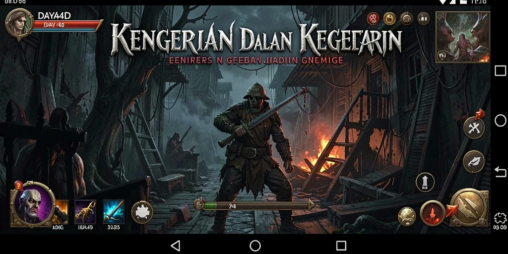 Screenshot utama DAYA4D menampilkan kegelapan yang mencekam dalam gameplay.