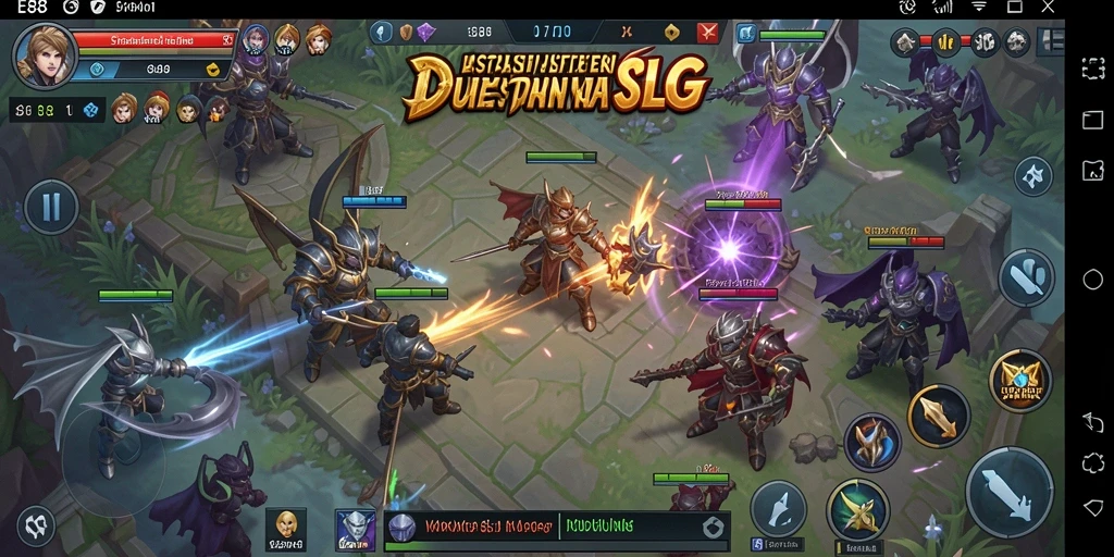 Screenshot menunjukkan gameplay intens di E88 dengan strategi SLG yang mendalam.