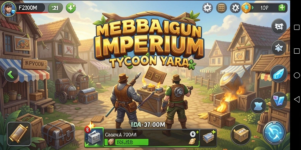Screenshot F200M menampilkan pengalaman manajemen bisnis yang mendebarkan.