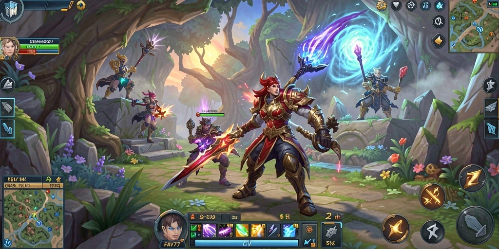 Gameplay seru FAV77 dalam dunia MMORPG yang luas.