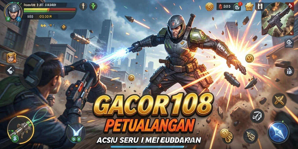 Tangkapan layar GACOR108 menampilkan aksi pertempuran yang seru dan intens.