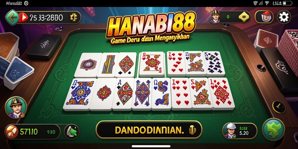 Tampilan menarik dari gameplay Domino di HANABI88.