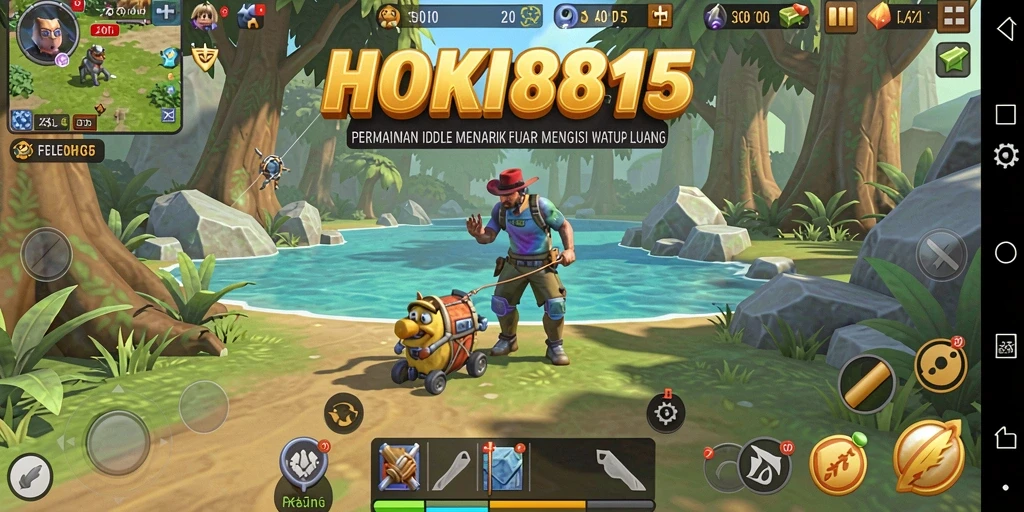 Tangkapan layar utama HOKI8815 menampilkan gameplay Idle yang seru dan menawan.