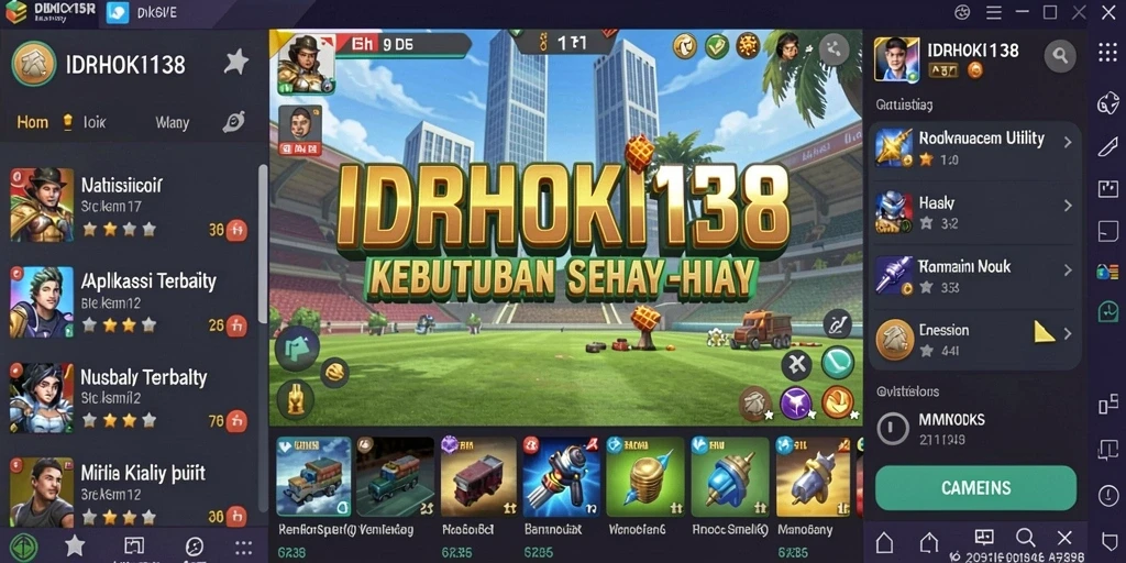 Tampilan antarmuka utama aplikasi IDRHOKI138 yang menarik dan fungsional.