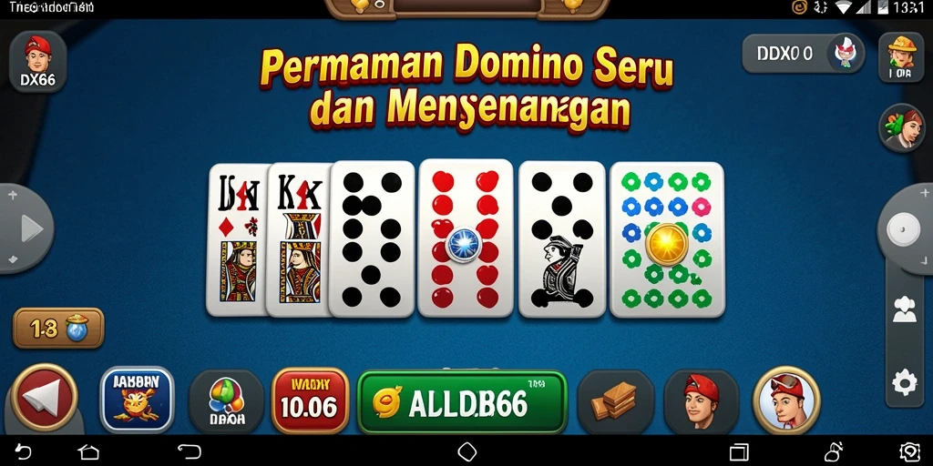 Tampilan gameplay seru di IDX66 dengan domino klasik.