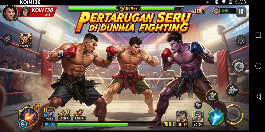 Gameplay pertarungan seru dengan grafis menarik di KOIN138.