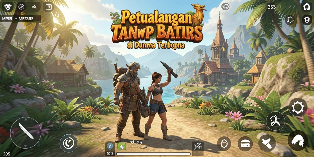 Tangkapan layar gameplay ME355 yang menampilkan menjelajahi dunia terbuka.