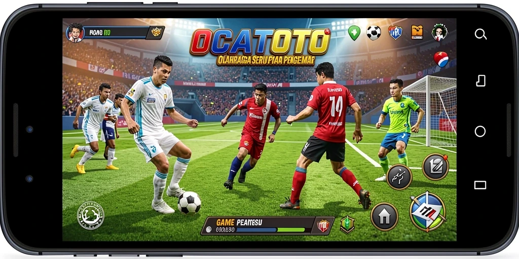 Screenshot dari gameplay OCATOTO yang menampilkan aksi olahraga menarik.