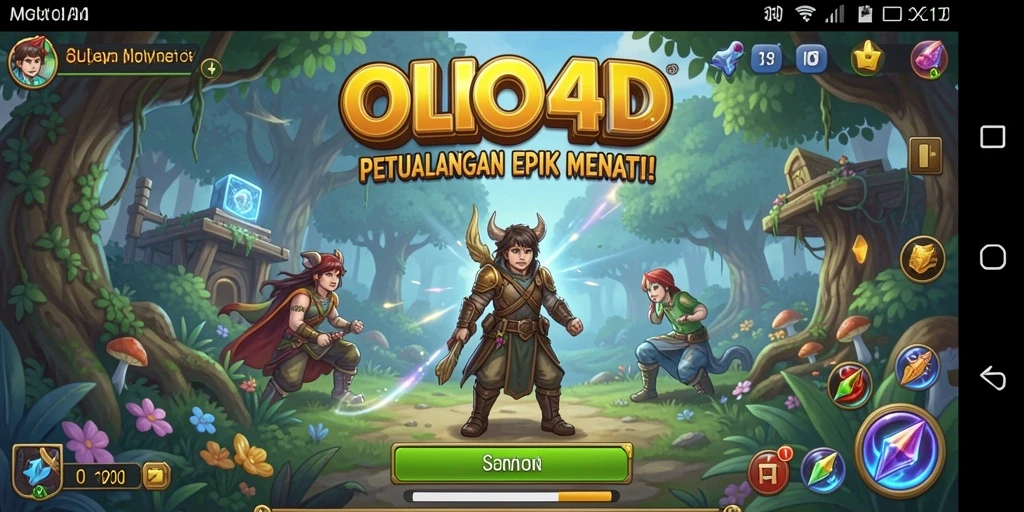 Screenshot menyajikan aksi petualangan menarik di OLLO4D.