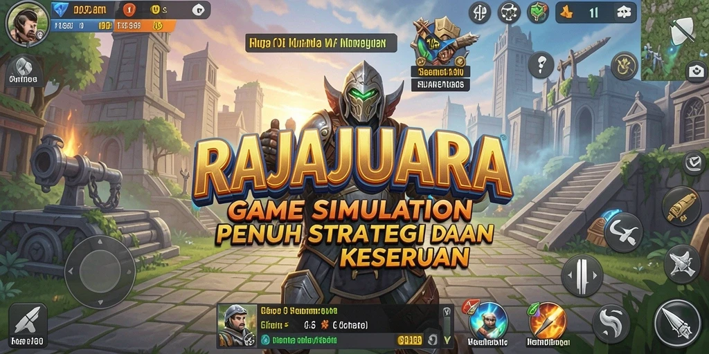 Screenshot permainan RAJAJUARA menampilkan aksi strategis yang seru.