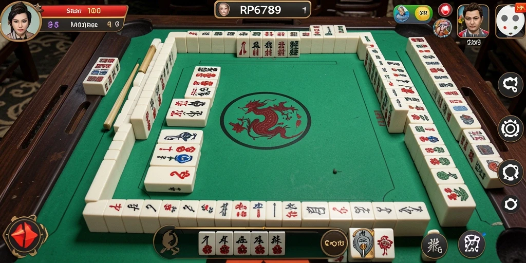 Tampilan menarik dari gameplay Mahjong di RP6789.