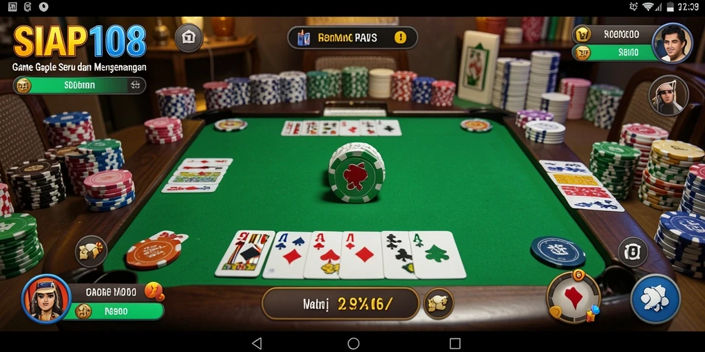 Gameplay seru SIAP108 dengan pemain yang bersaing dalam Gaple.
