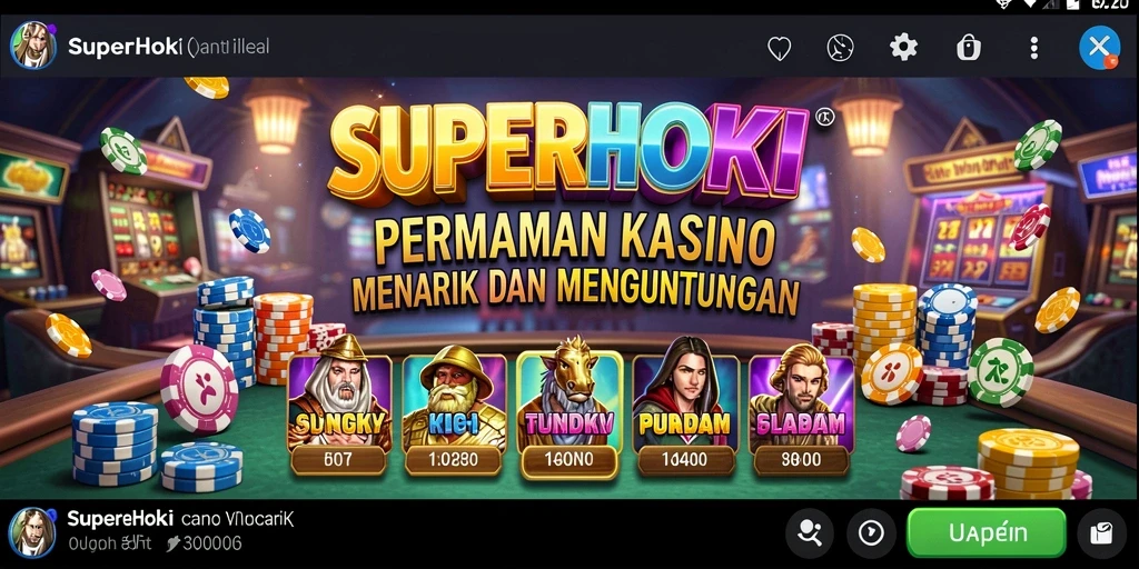 Tampilan permainan Kasino yang menarik di SUPERHOKI.