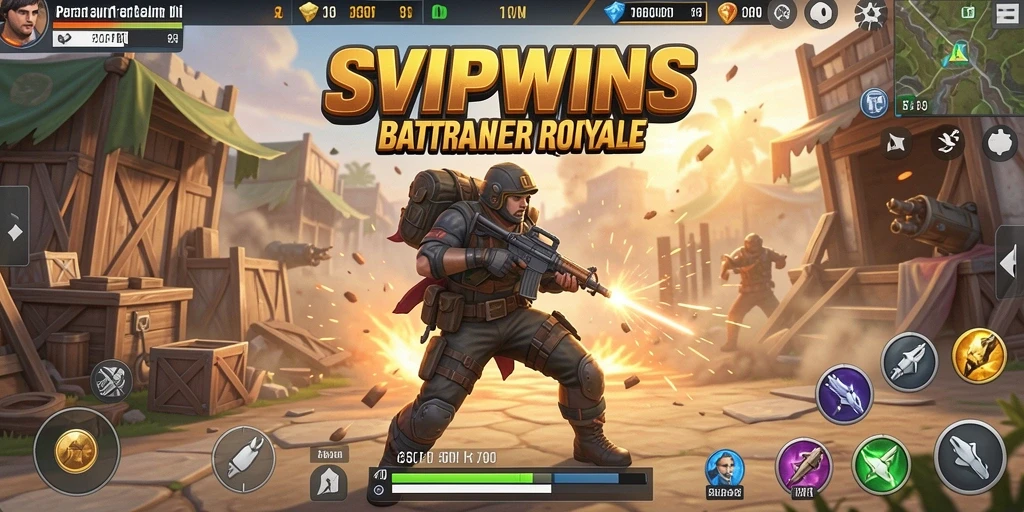 Gameplay epik di SVIPWINS dengan aksi Battle Royale mendebarkan.