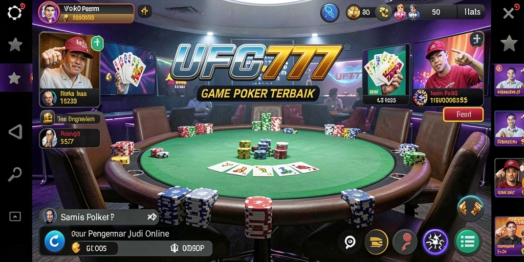 Screenshot gameplay Poker UFO777 yang menampilkan aksi seru.