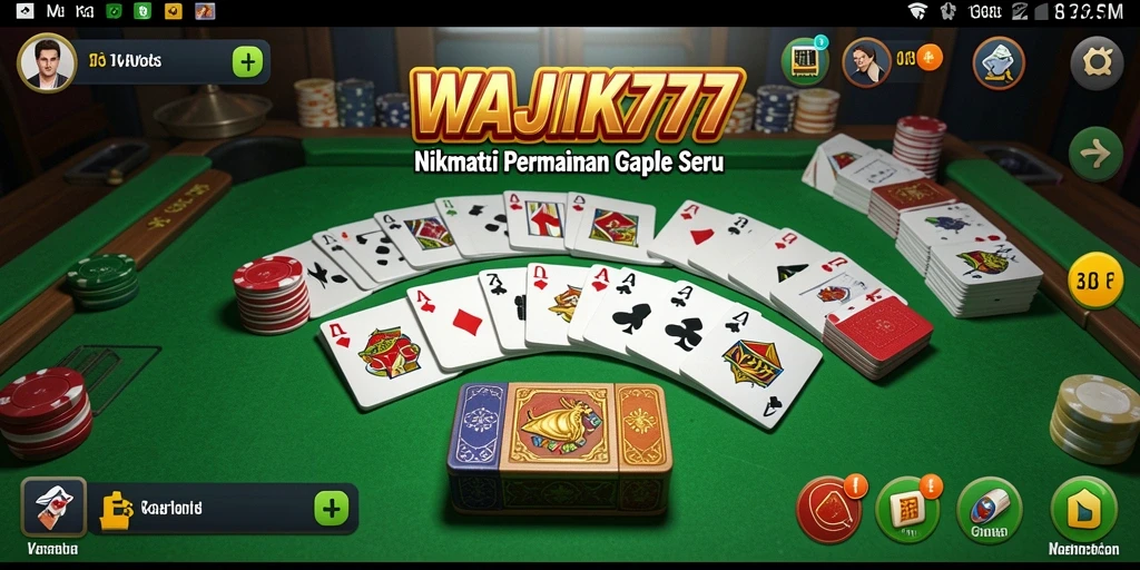 Tampilan permainan Gaple yang seru dan interaktif di WAJIK777.
