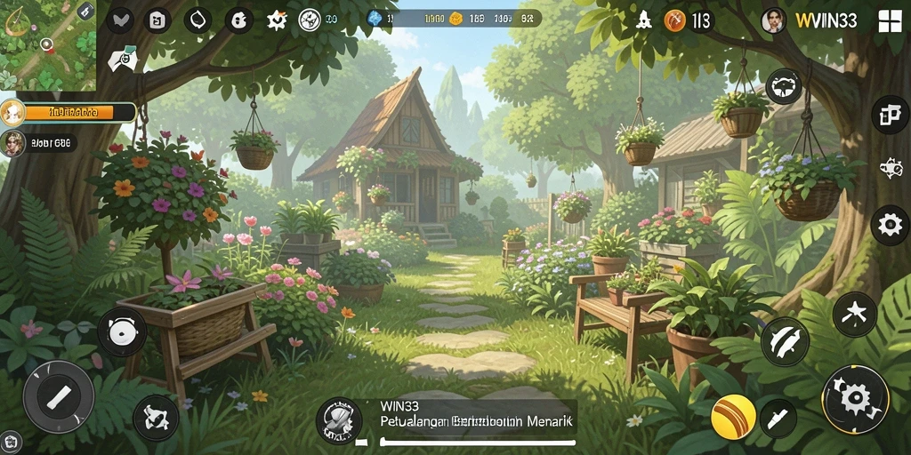 Tampilan menarik dari gameplay WIN33 dengan berbagai aktivitas berkebun.